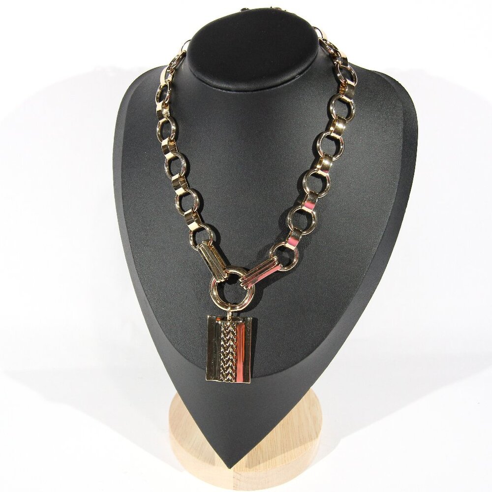 Dannijo Elisa Gold Tone Chain Necklace w/ Pendant